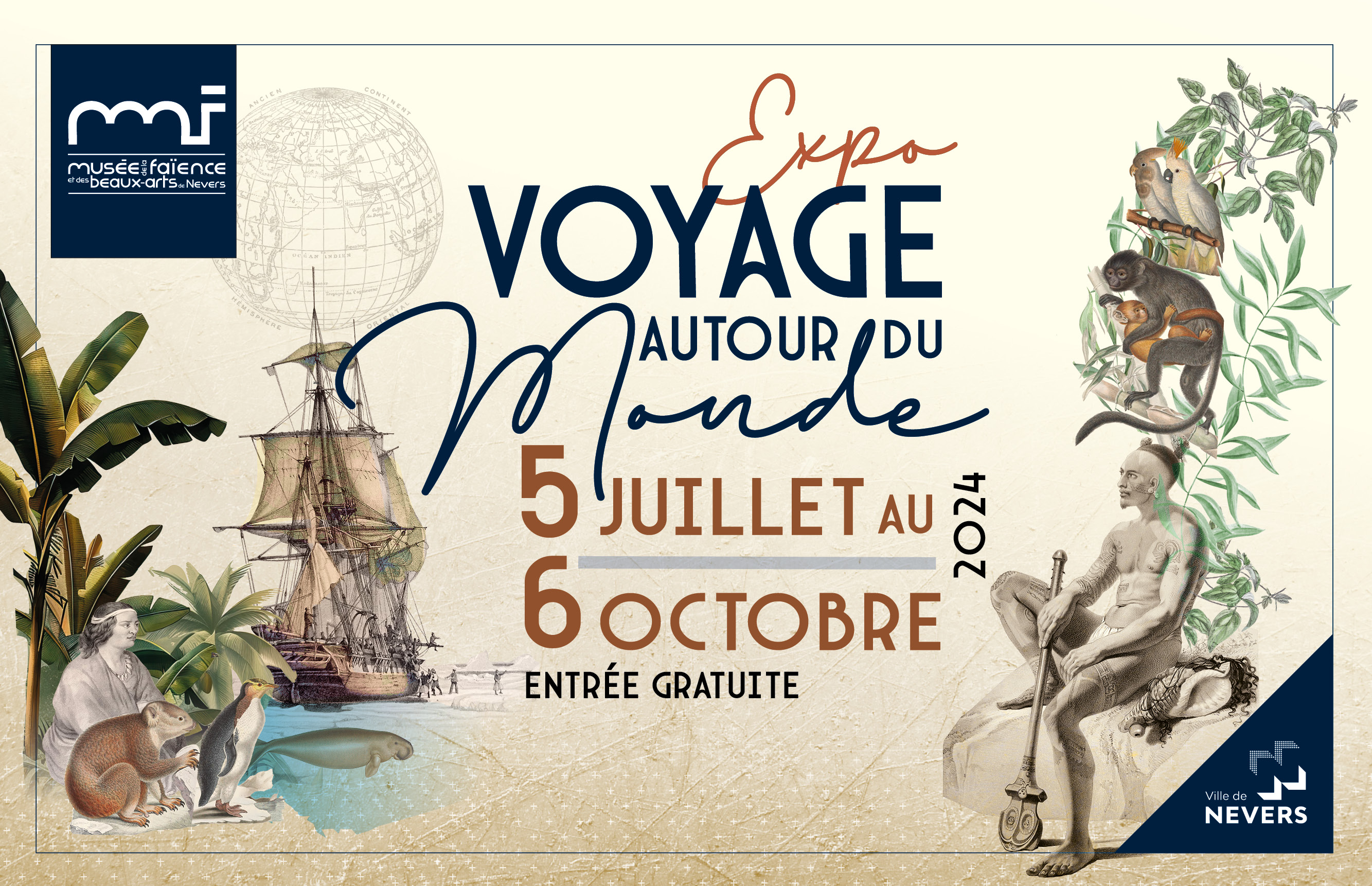 Exposition "Voyage autour du monde", du 5 juillet au 6 octobre au Musée de la Faïence et des Beaux-Arts de Nevers